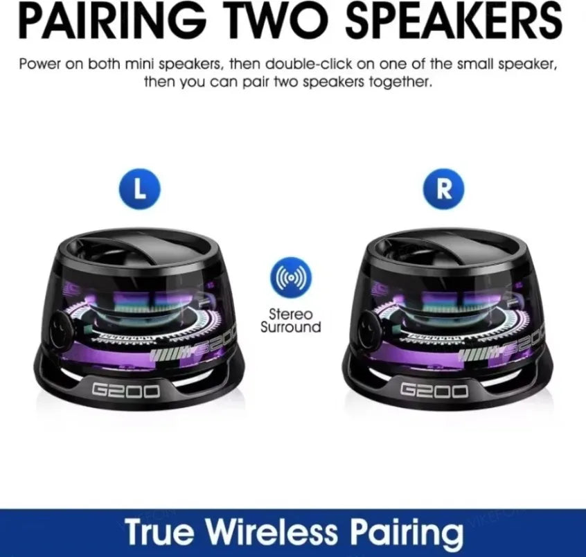Outdoor Magnetic Bluetooth Speaker Wireless Portable Travel Stereo