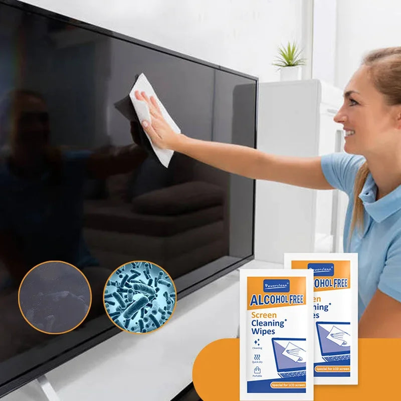 40 Pack PC Cleaners Wipes - Dry and Wet Screen Cleaning Cloths for