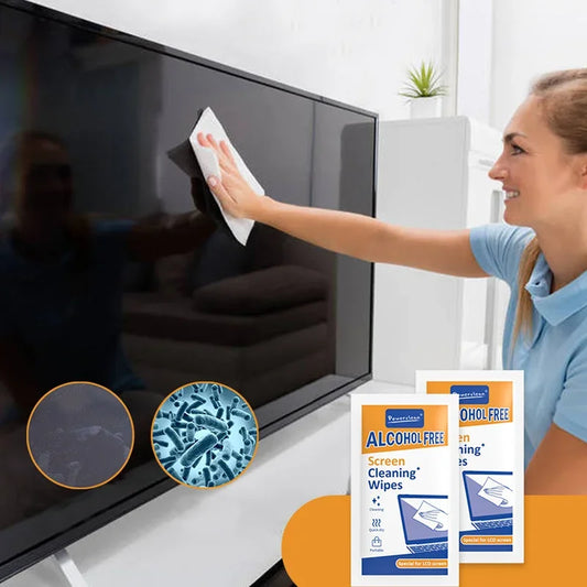 40 Pack PC Cleaners Wipes - Dry and Wet Screen Cleaning Cloths for