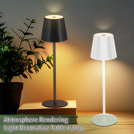 Decorative Rechargeable Led Table Lamp with Touch Switch Wireless 3