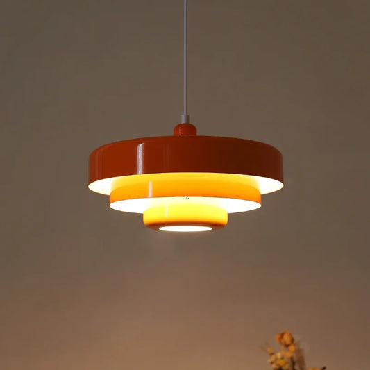 Medieval Danish Multicolor Chandelier Retro Orange Decoration Ceiling