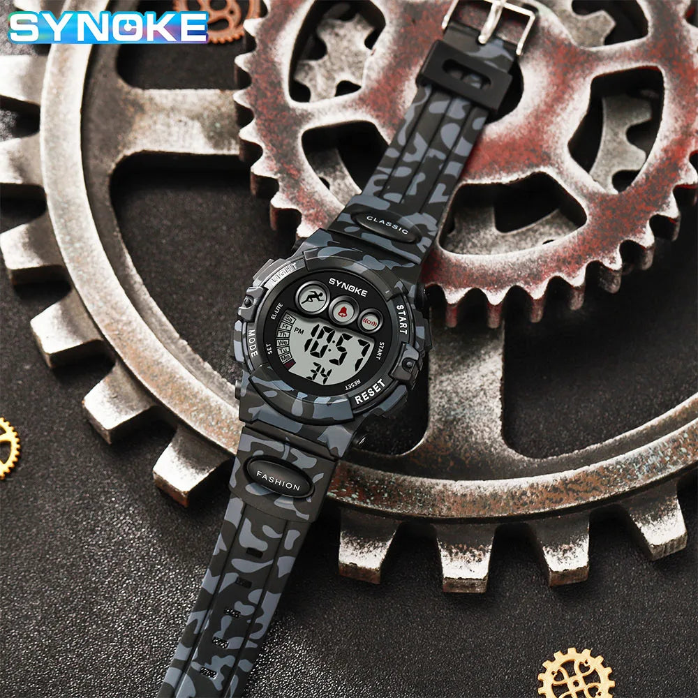 SYNOKE Student Sport Watches For Kids Colorful Electronic Watches 50M