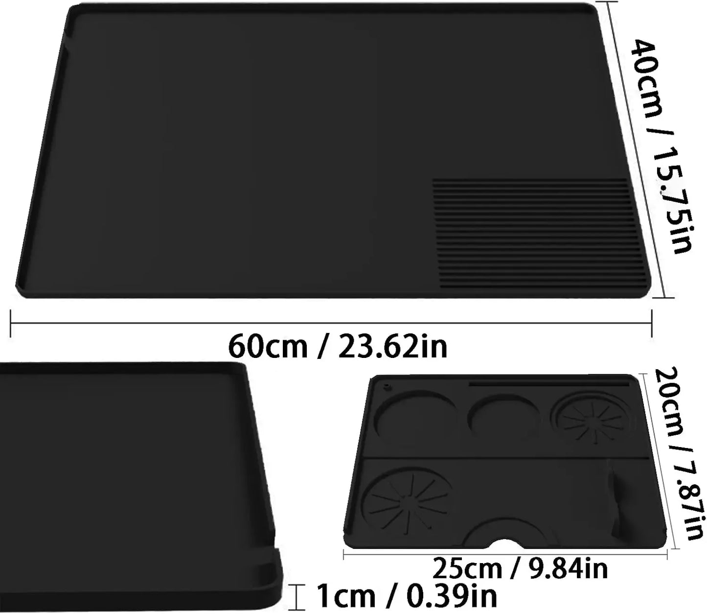 Coffee Machine Silicone Mat Tray Bar Fruits and vegetables Drain Pad