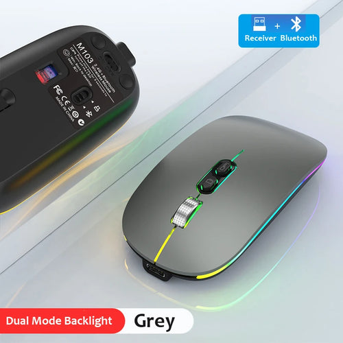 Dual Mode Bluetooth 2.4G Wireless Mouse One-Click Desktop Function