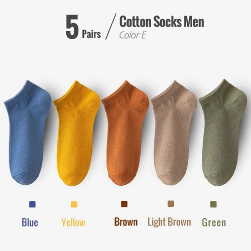 95% Combed Cotton Socks Men Business Dress Short Socks Soft Breathable