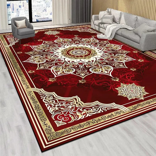 Persian Luxury Retro Red Carpet Living Room Large Size Non-slip Coffee