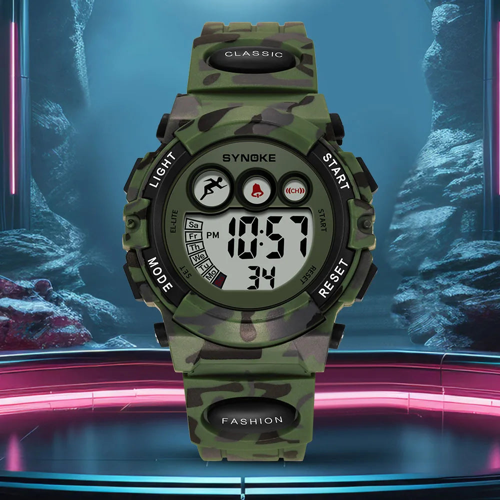 SYNOKE Student Sport Watches For Kids Colorful Electronic Watches 50M