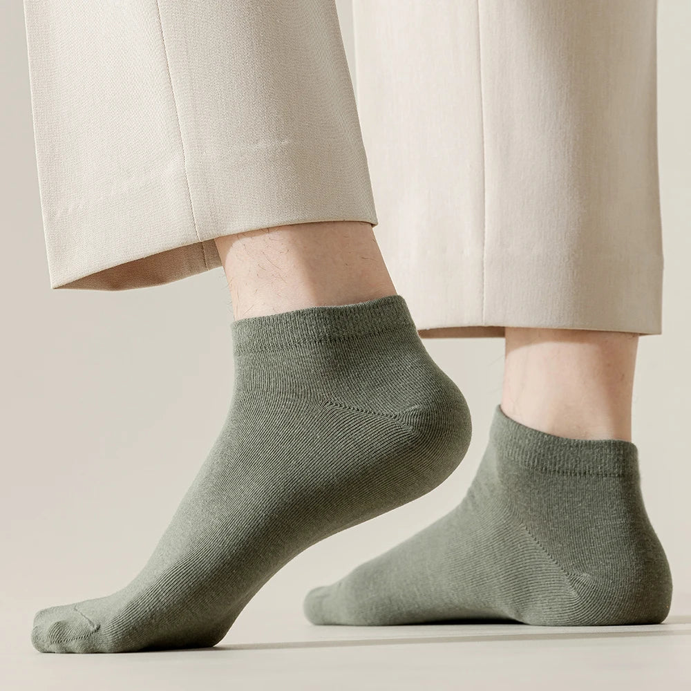 95% Combed Cotton Socks Men Business Dress Short Socks Soft Breathable