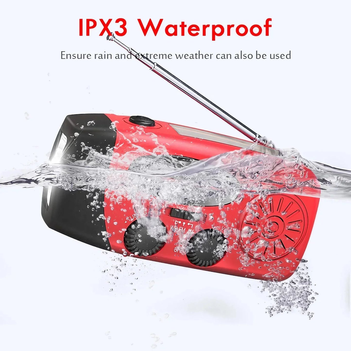 STONEGO Multifunctional FM Radio Outdoor Emergency Hand-crank