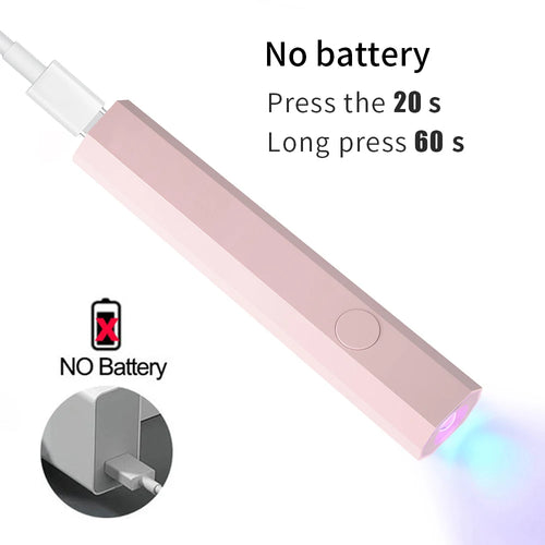 YIKOOLIN Mini 3W UV/LED Light for Nails With LED Display Small