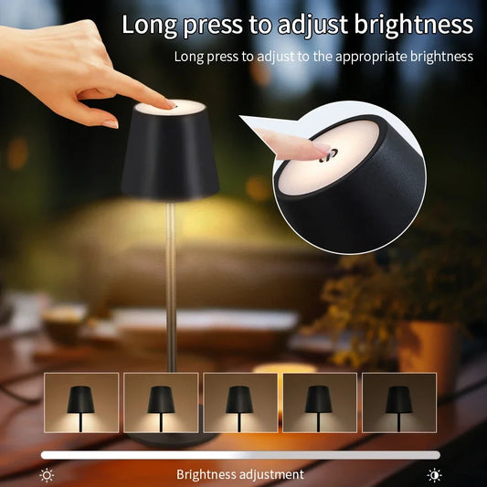 Decorative Rechargeable Led Table Lamp with Touch Switch Wireless 3