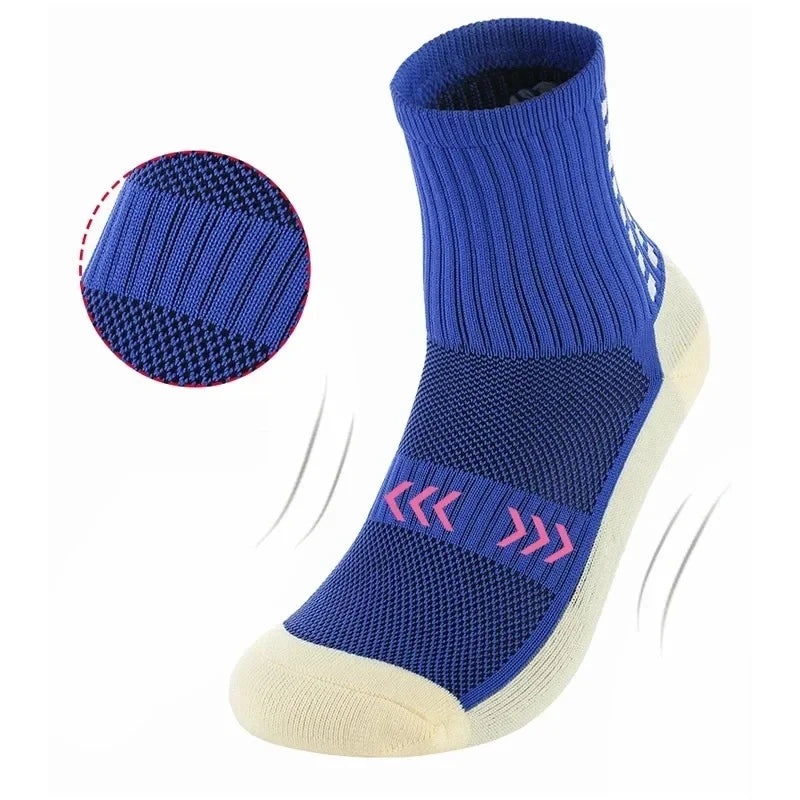 1Pc Adhesive Towel Sole Running Socks Non-slip Marathon Football Socks