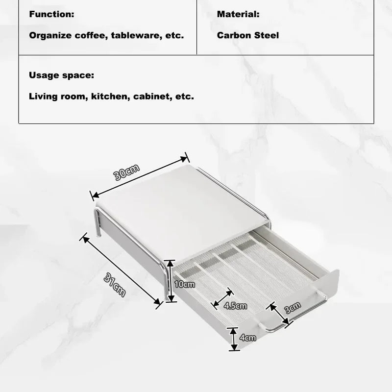 Capsule Coffee Display Rack Storage drawer Large Size Table Top Tea