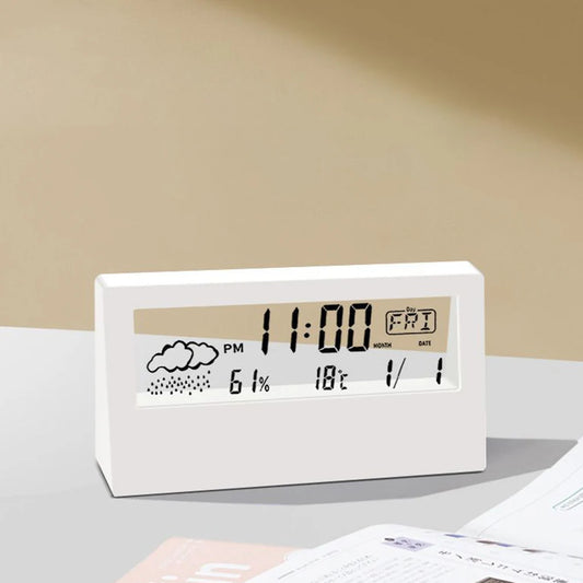 Thermo-Hygrometer Clock Creative Weather Display Electronic Alarm
