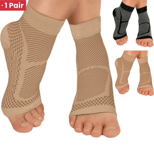 1Pair Sports Ankle Support Brace Compression Sleeve Plantar Fasciitis