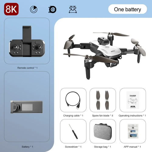 S2S Drone 8K Professional HD Dual Camera