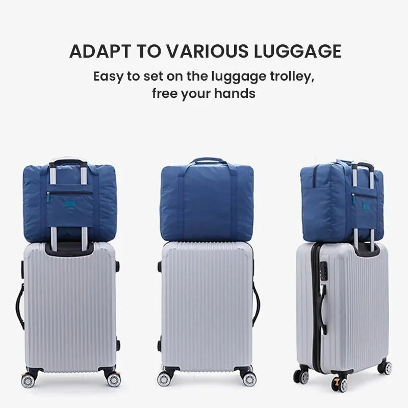 Lightweight Foldable Travel Duffel Bag: Unisex Tote Carry-On Luggage