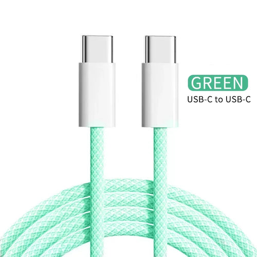 PD 60W USB-C To Type C Cable for IPhone 15 16 Pro Fast Charging Wire