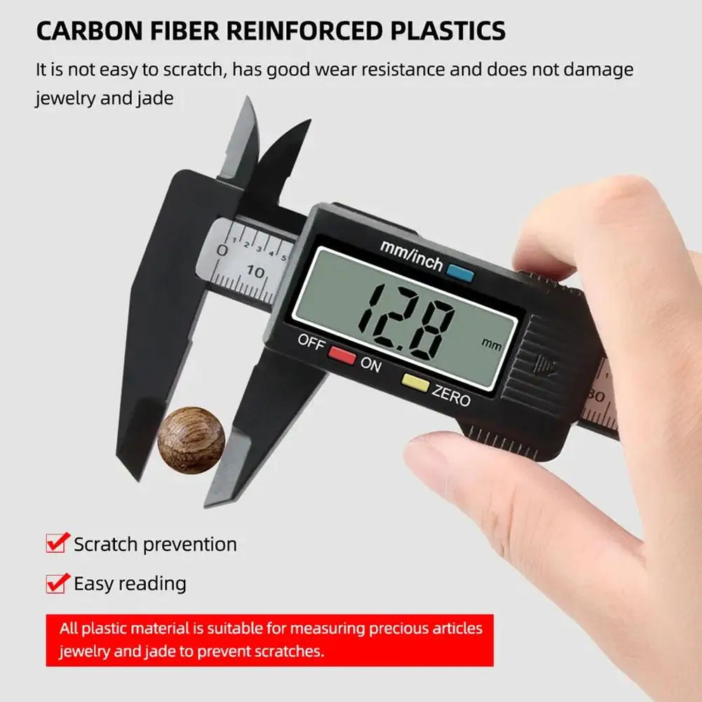 Electronic Digital Caliper Carbon Fiber Dial Vernier Caliper Gauge