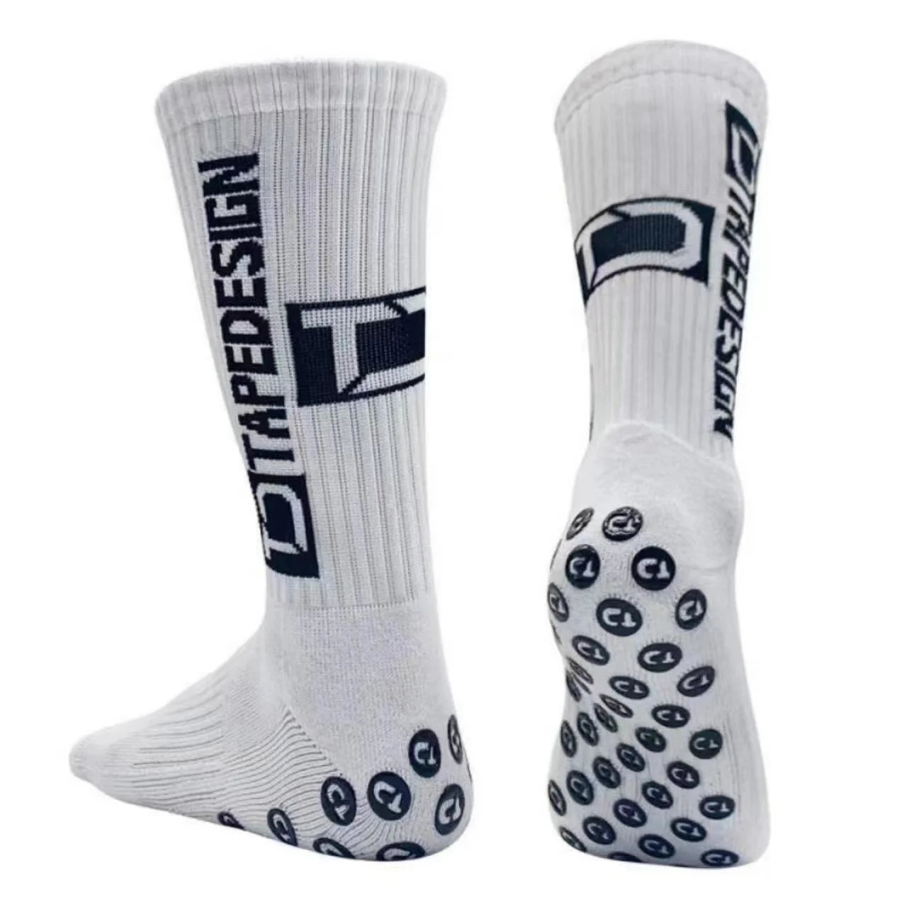 6 pairs of football socks sports socks men's mid-calf socks silicone
