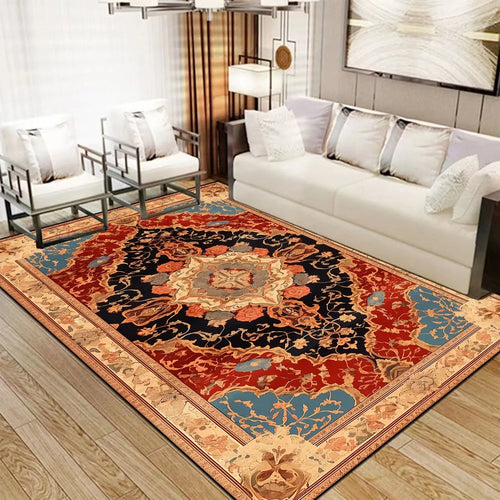 Persian Luxury Retro Red Carpet Living Room Large Size Non-slip Coffee