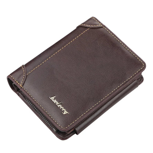 Multi-Card Triple Fold PU Leather Men's Short Wallet Large Capacity