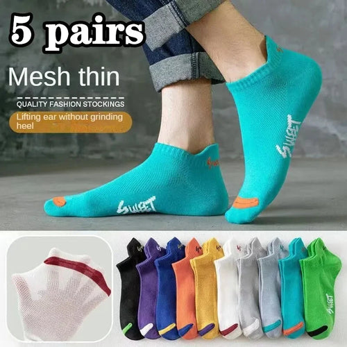 1pairs Men's Fashion Cotton Breathable Comfortable Ankle Socks, Men's