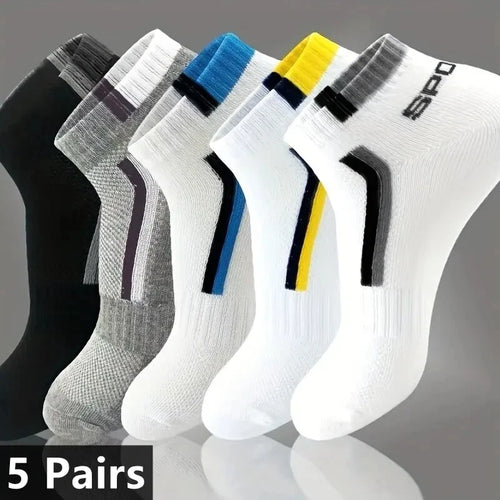 1pairs Men's Fashion Cotton Breathable Comfortable Ankle Socks, Men's
