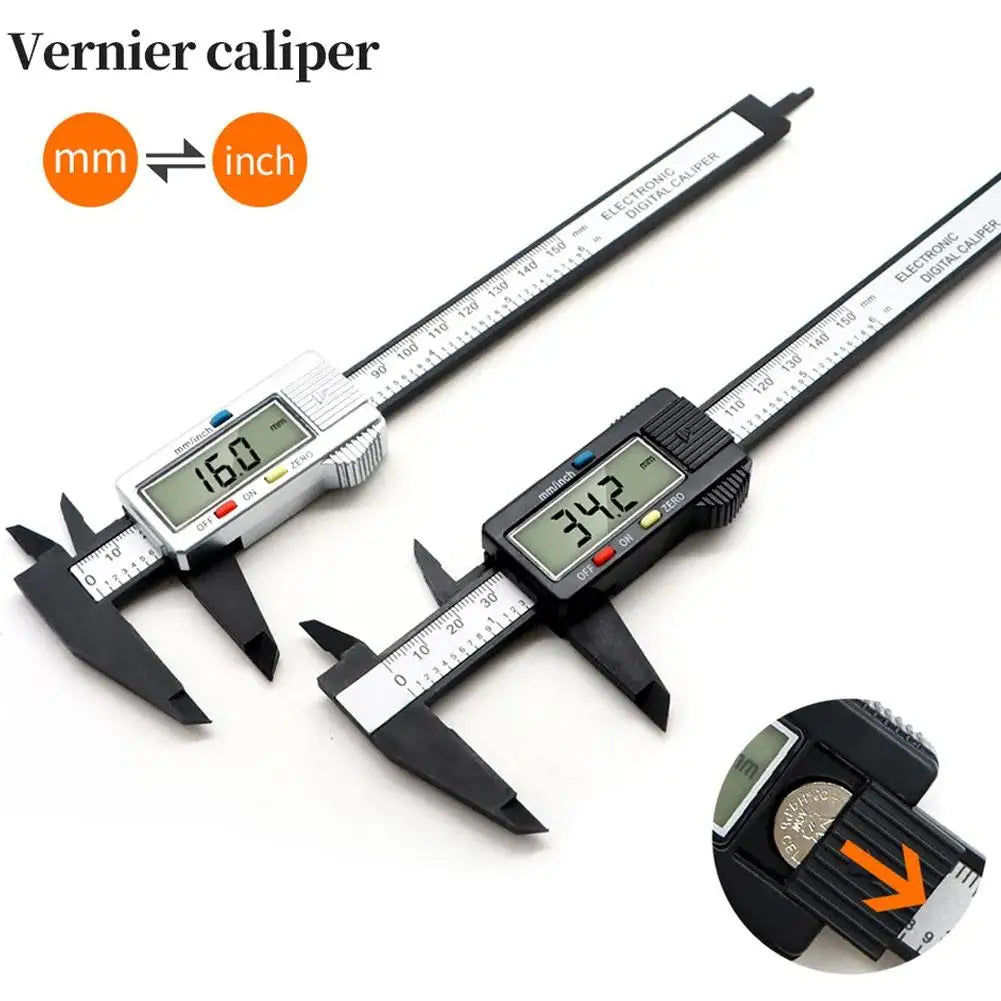 Electronic Digital Caliper Carbon Fiber Dial Vernier Caliper Gauge
