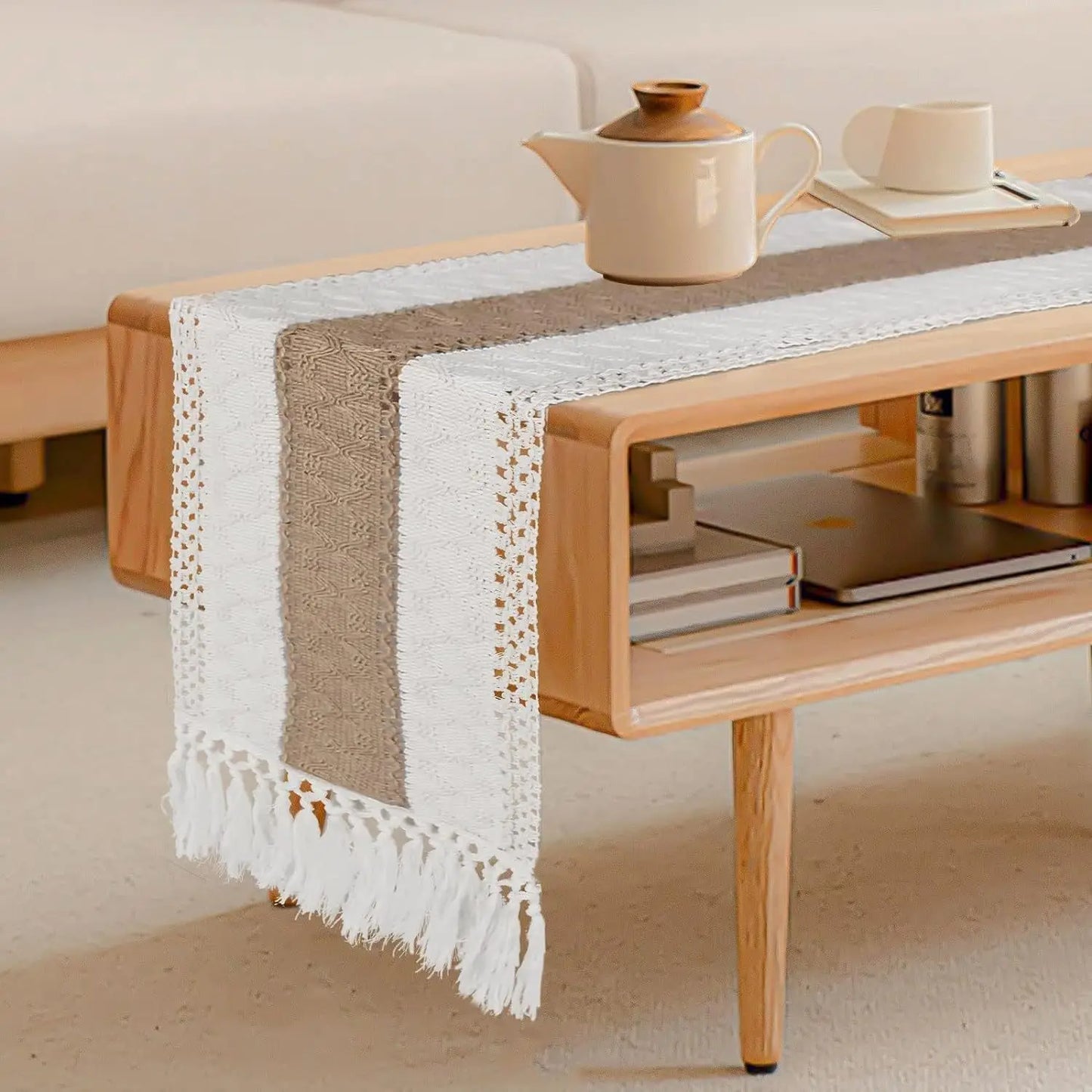 Scandinavian ins table flag cotton linen fabric living room TV cabinet