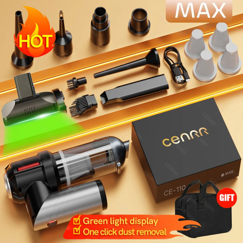 CENRR Car Vacuum Cleaner Mini 998000PA Powerful Cordless Portable