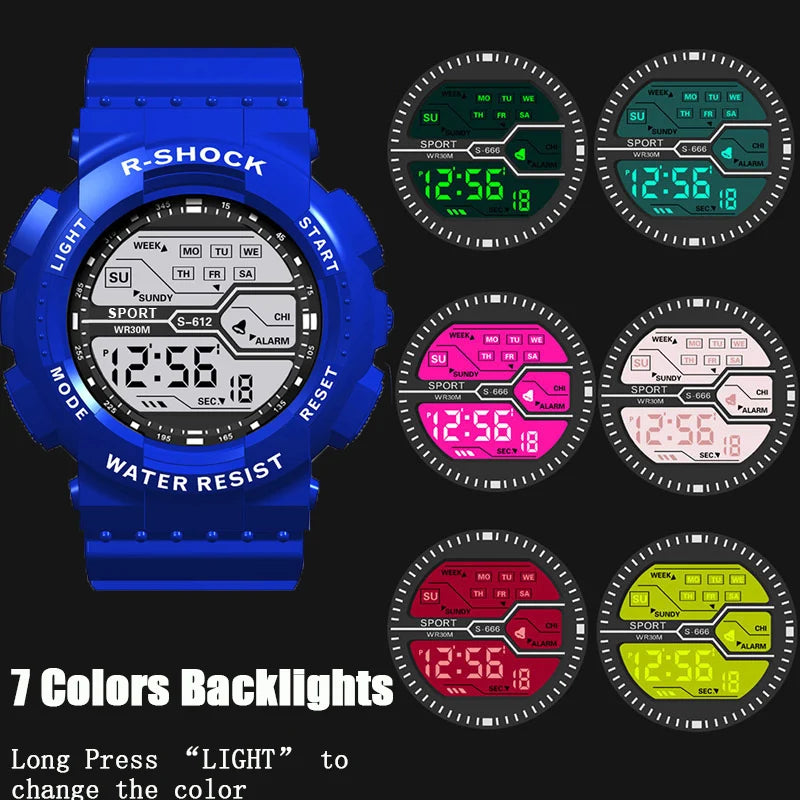 R-SHOCK  Sports Men LED Multifunctional Watch  ￼