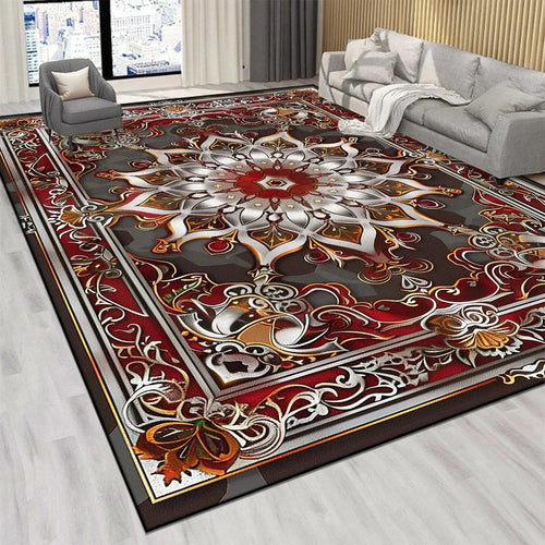 Persian Luxury Retro Red Carpet Living Room Large Size Non-slip Coffee