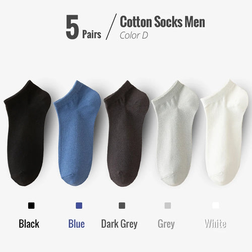 95% Combed Cotton Socks Men Business Dress Short Socks Soft Breathable