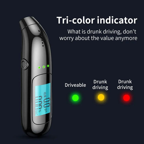 Portable Breathalyzer Professional Breath Alcohol Tester LCD Display