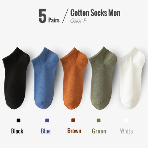 95% Combed Cotton Socks Men Business Dress Short Socks Soft Breathable