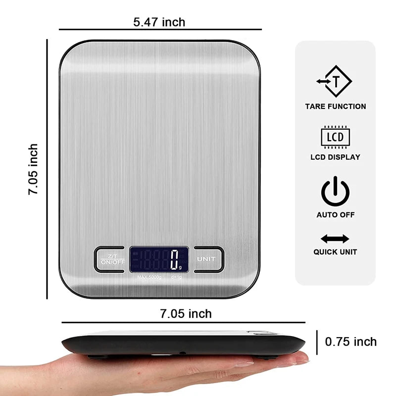 Digital Kitchen Scale 10kg /5kg Stainless Steel Panel Electronic