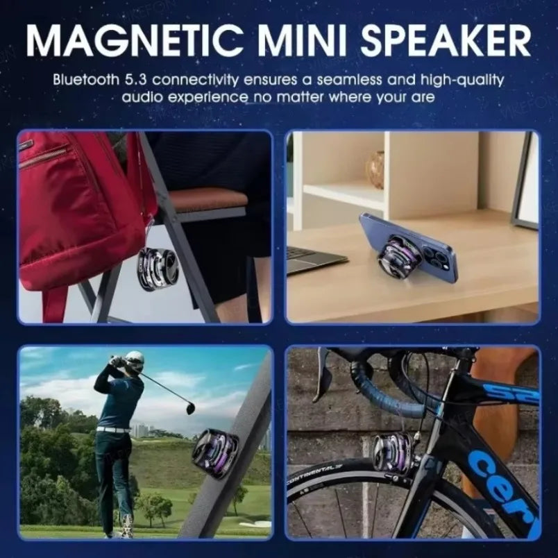 Outdoor Magnetic Bluetooth Speaker Wireless Portable Travel Stereo