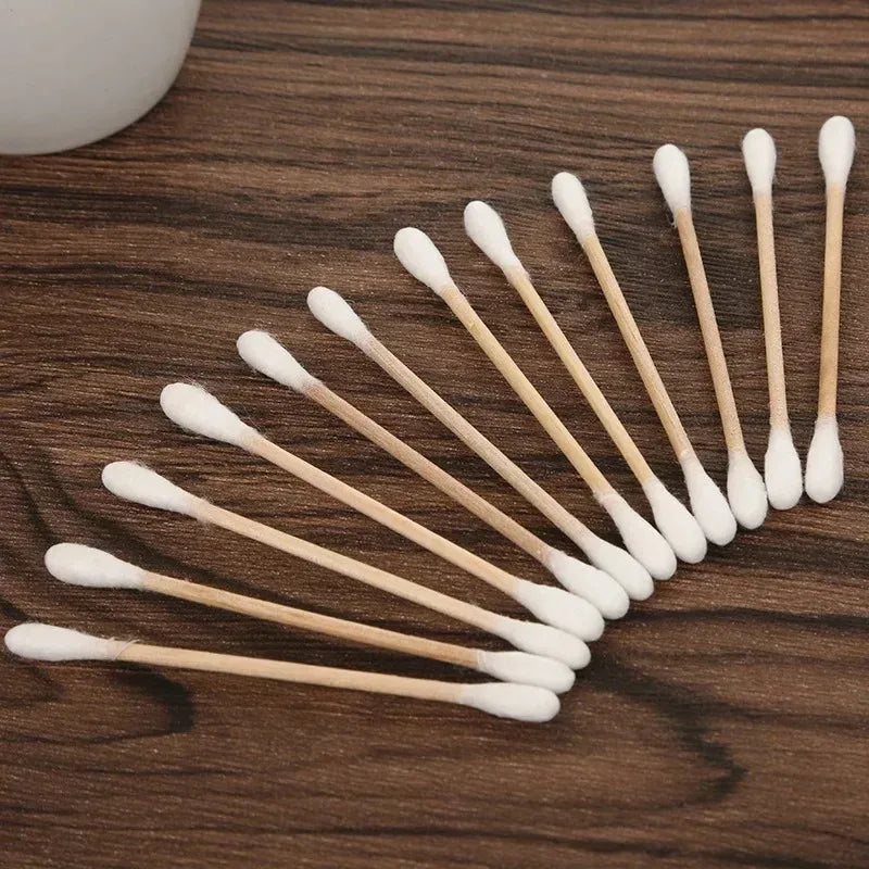 100pcs Per Pack, 5 Packs, Double-ended Cotton Swabs, Baby Cotton