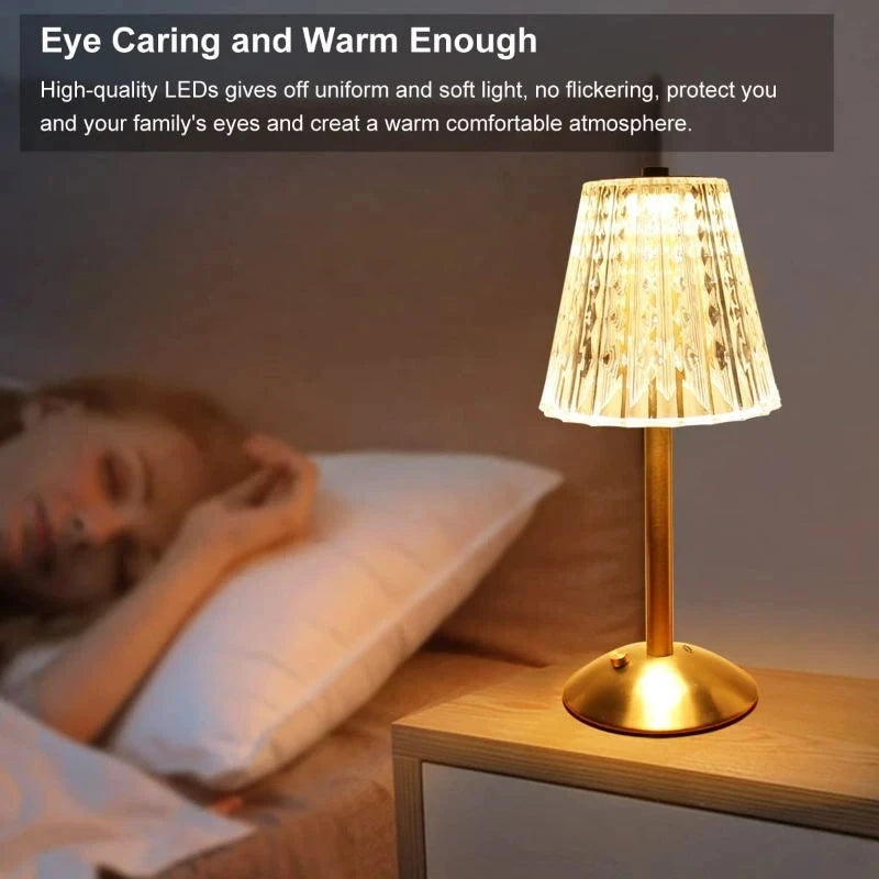 Bar Touch Table Lamp Rechargeable Wireless Desk Lamp Portable Bedroom
