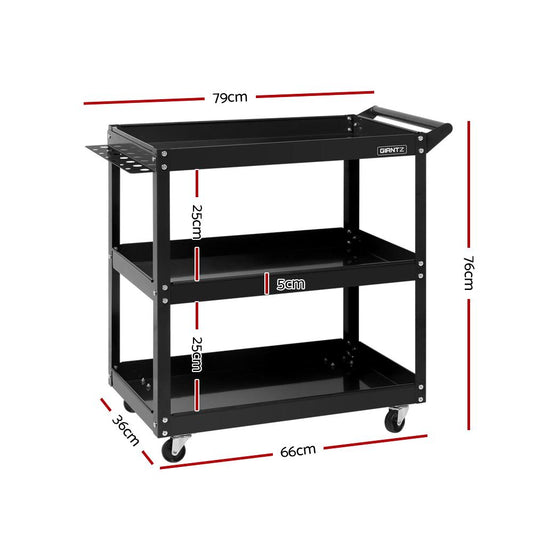 Giantz 3-Tier Tool Cart Trolley Workshop Garage Storage Organizer
