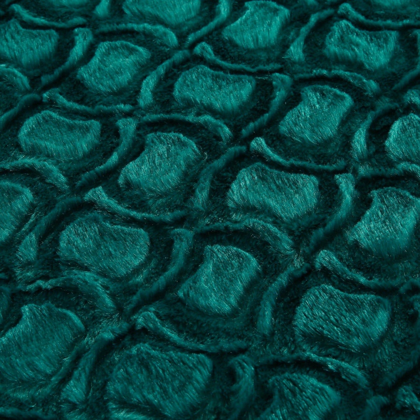 DaDa Bedding Mermaid Scales Emerald Green Blue w/ Sherpa Backside Faux