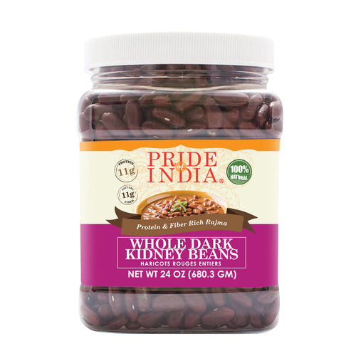 Indian Whole Dark Kidney Beans - Protein & Fiber Rich Rajma Jar