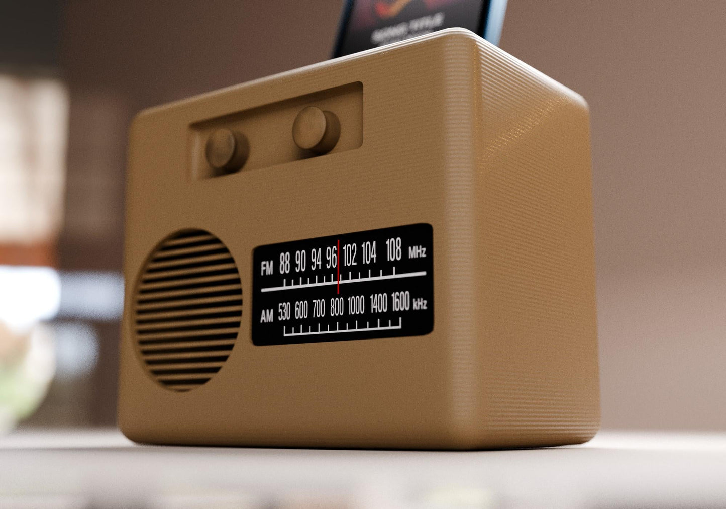 Retro Radio Style Passive Sound Booster – Cell Phone Amplifier | Wood