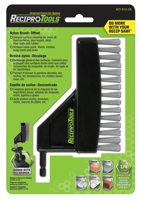 Recipro Tools  Nylon Offset Brush for Reciprocating Saws