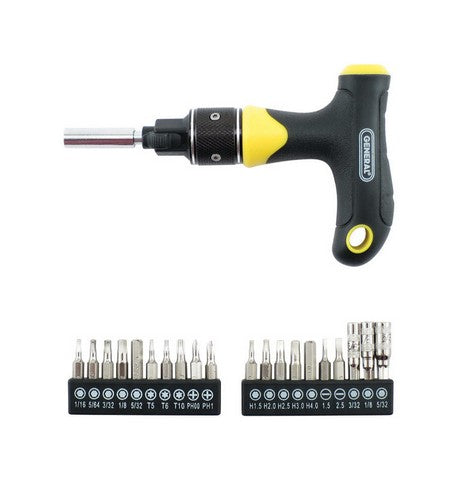 General Tools  Ratcheting Multi-Bit T-Handle Screwdriver