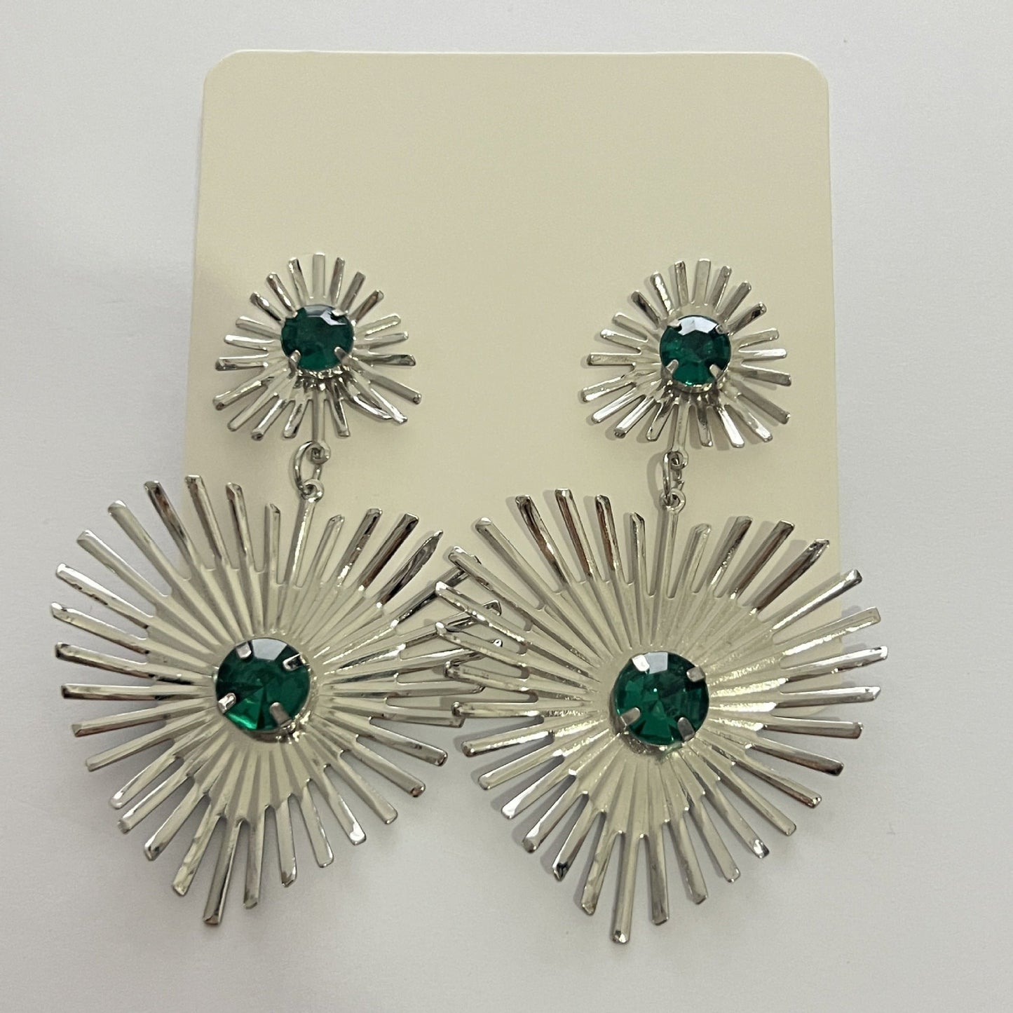 Bohemian Sunflower Heart-shaped Earrings With Rhinestone Exaggerated