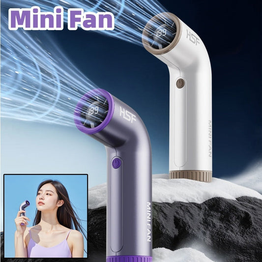 High-speed Portable Fan Little Turbine Digital Display Charging Long