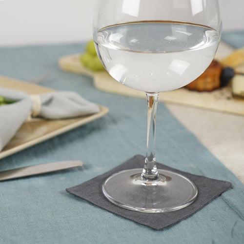 Set of linen coasters