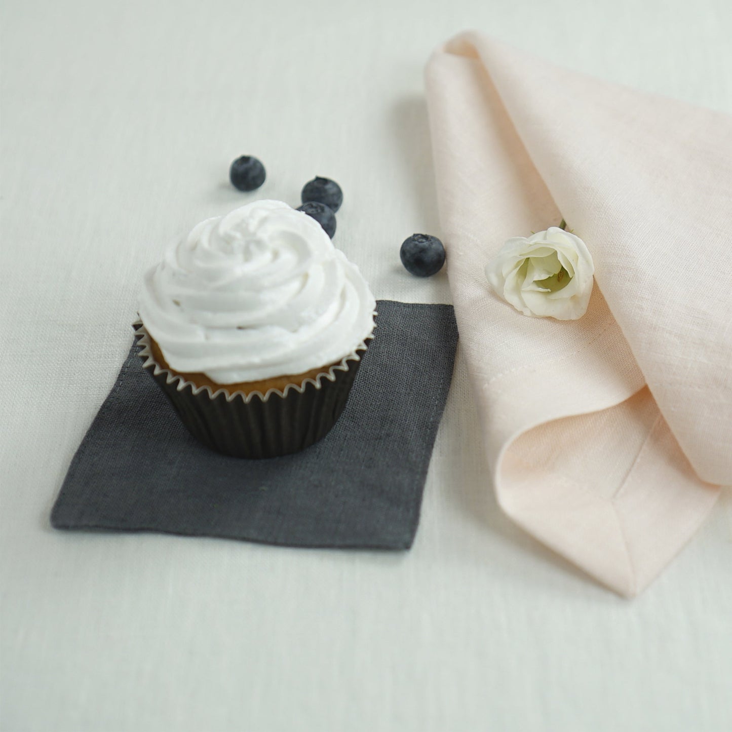 Set of linen coasters